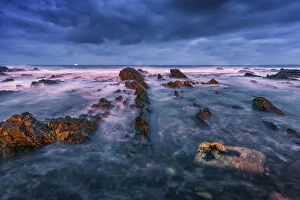 Rocks Gallery: Sunrise, Clouds, Rocks, Ocean, Waves, Atlantic Ocean, Cape Town, South Africa, Western Cape