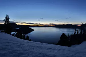 Volcano Collection: Sunrise at Crater Lake, Crater Lake National Park, Oregon, USA
