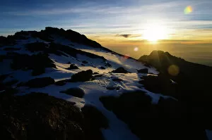 Mountain Peak Gallery: Sunrise on the Crater Rim of Kibo Peak