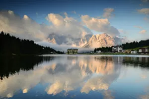 Images Dated 13th July 2016: Sunrise from lago di Misurina, Dolomites