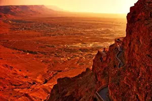 Sunrise over Masada and Judaean Desert