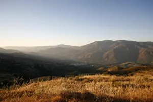 Sierra Prints: Sunrise at Orgiva, Alpujarra, Sierra Nevada, Spain, Europe