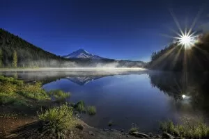 Trillium Lake Gallery: Sunrise at Trillium Lake, Oregon 3 - HDR