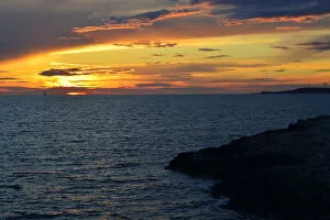 Images Dated 29th May 2014: Sunset over the Adriatic Sea, Cape Kamenjak, Premantura, Istria, Croatia