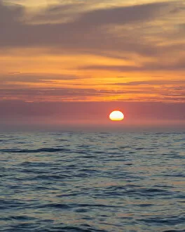 Images Dated 17th August 2012: Sunset on the Baltic sea in the Gulf of Riga, Latvia
