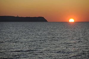 Images Dated 16th October 2011: Sunset over the Baltic Sea beside Hiddensee Island with Dornbusch lighthouse, Hiddensee