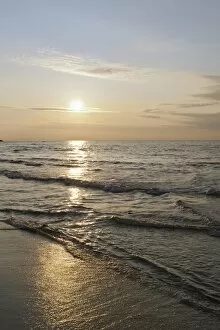 Sandy Beach Gallery: Sunset at the beach, Hirtshals, Denmark, Europe