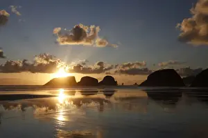 Strand Prints: Sunset at Cannon Beach, Oregon, USA