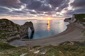 Images Dated 15th October 2011: Sunset at Durdle Door