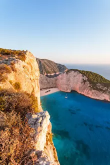 Images Dated 13th April 2018: Sunset on famous Navagio shipwreck beach, Zakynthos, Greece