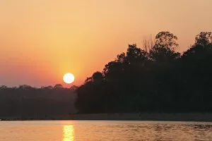 Sunset, Kabini Reservoir, Rajiv Gandhi National Park, Nagarhole National Park, Karnataka, South India, India