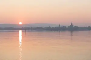 Konstanz Prints: Sunset over Lake Constance at Konstanz