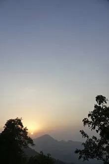 Images Dated 11th May 2017: Sunset over the mountains in Mussoorie, a hill station in northern India