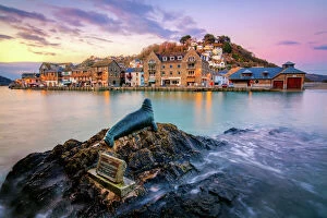 Images Dated 25th December 2014: Sunset at Nelson the Seal, Looe, Cornwall