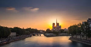 Notre Dame Cathedral, Paris Gallery: Sunset over Notre Dame