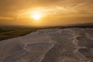 Images Dated 23rd May 2013: Sunset in Pamukkale