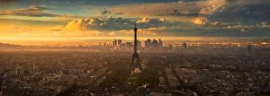 Images Dated 8th November 2013: Sunset Panorama view of Paris