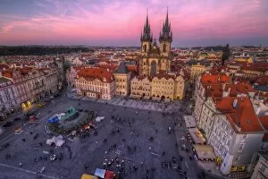 Images Dated 15th October 2011: Sunset Prague
