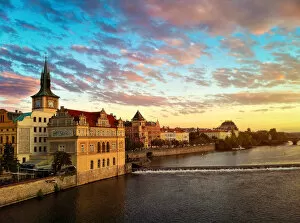 Images Dated 5th October 2012: Sunset in Prague
