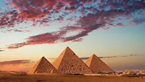 Sunset at the Pyramids, Giza, Cairo, Egypt sunset pyramids giza cairo egypt