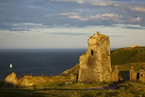 County Cork, Ireland Gallery: sunset, ruins, dusk, clouds, clear sky, travel, coast, moss, fortress, castle, landmark