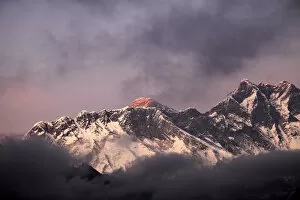 Images Dated 6th January 2015: Sunset over the Snow Capped Mount Everest