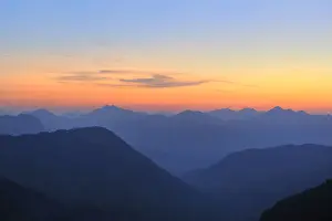 One After Another Prints: Sunset, Stripsenjochhaus, Wilder Kaiser, Tyrol, Austria, Europe