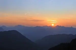 One After Another Prints: Sunset, Stripsenjochhaus, Wilder Kaiser, Tyrol, Austria, Europe