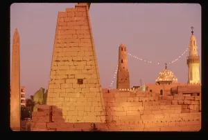 Mosque Prints: Sunset Over the Temple of Luxor