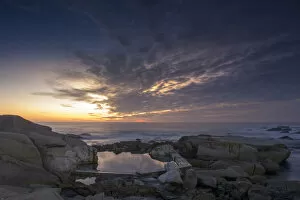 Rocks Gallery: Sunset, Tidal Pool, Ocean, Clouds, Rocks, Atlantic Ocean, Cape Town, Western Cape