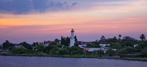 Images Dated 25th February 2016: Sunset View of Colonia Lighthouse, Colonia del Sacramento, Uruguay