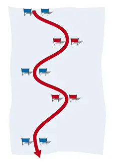 Winter Sport Prints: Super-G course