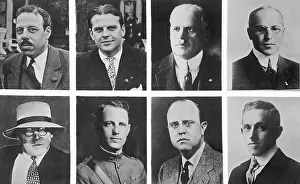 Superimposed Portraits of Charles Lindbergh Supporters