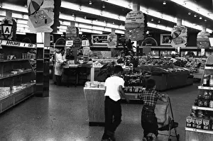 North Americ Prints: Supermarket Interior