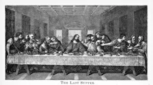 Images Dated 31st March 2015: The Last Supper Engraving