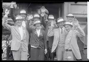 Supporters of Al Smith Waving
