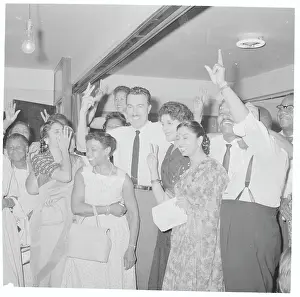 Supporters Surrounding Adam Clayton Powell