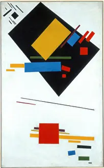 Malevich Prints: Suprematist painting (Black Trapezoid and Red Square)