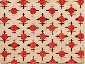 Nonrepresentational Prints: Suprematist Pattern Fabric design, ca 1921