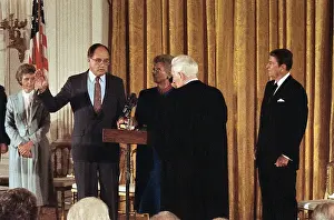 Law Court Prints: Supreme Court Chief Justice Rehnquist Sworn Into Office