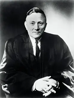 William O Prints: Supreme Court Justice William O. Douglas Posing With Clasped Hands