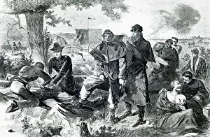 Surgery Prints: Surgeon At Work In Field During Civil Wa