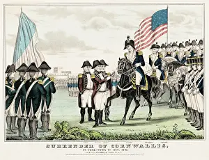 Colonials Prints: Surrender of Cornwallis at York-Town