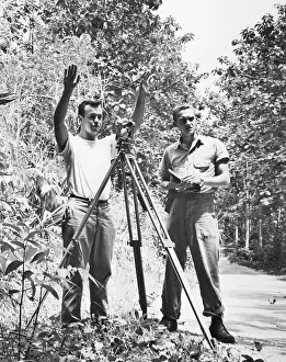 Notebook Prints: Surveyors Taking Measurement