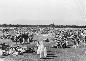 Earthquake Prints: Survivors Of Earthquake Camped Out