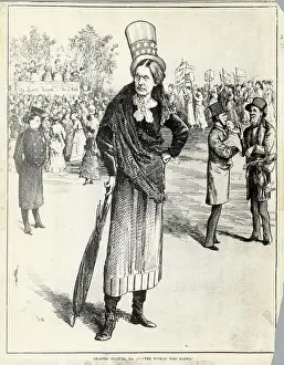 Feminist Prints: Susan B Anthony In Cartoon