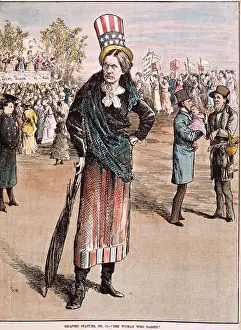 Susan B Prints: Susan B. Anthony Standing Stern