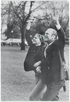 Susan and Gerald Ford Waving