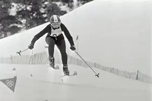 Suzanne Chaffee Skiing During Winter Olympics