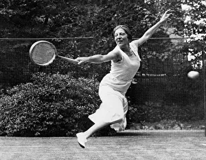 Ball Court Prints: Suzanne Lenglen in Action on the Court